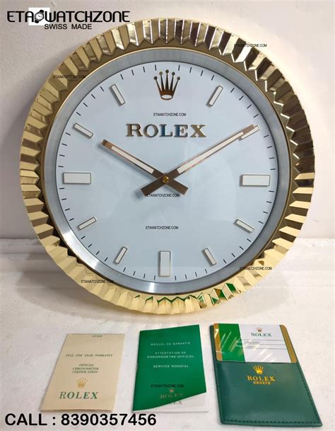 rolex gold wall clock|rolex wall clock original.